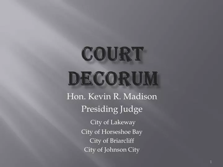 Ppt Court Decorum Powerpoint Presentation Free Download Id