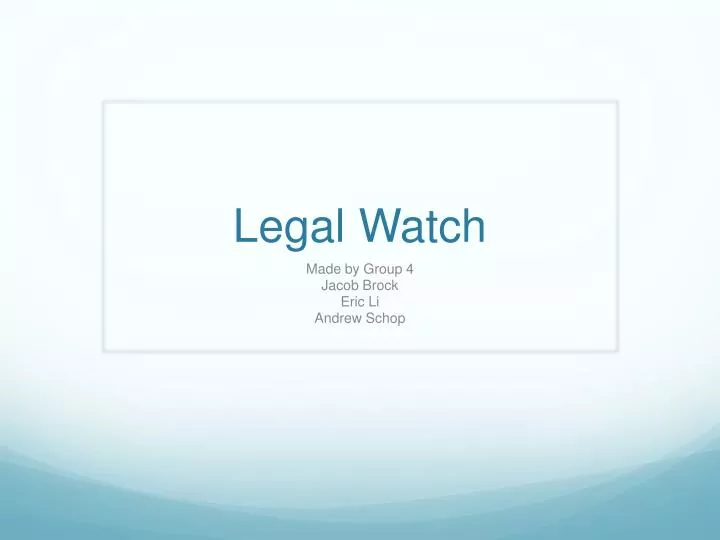legal watch n.