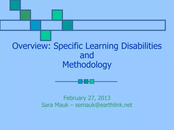 PPT Overview Specific Learning Disabilities and Methodology PowerPoint Presentation ID1603847