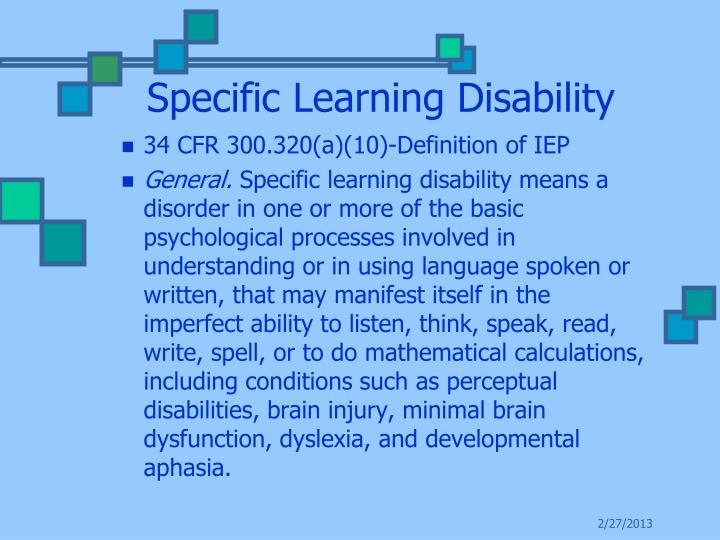 PPT - Overview: Specific Learning Disabilities and Methodology ...