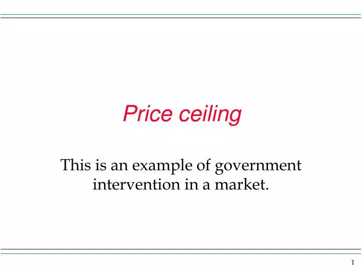 Ppt Price Ceiling Powerpoint Presentation Free Download Id