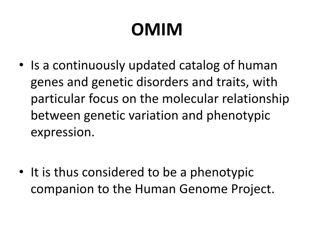 Ppt omim powerpoint presentation free download id 1604358