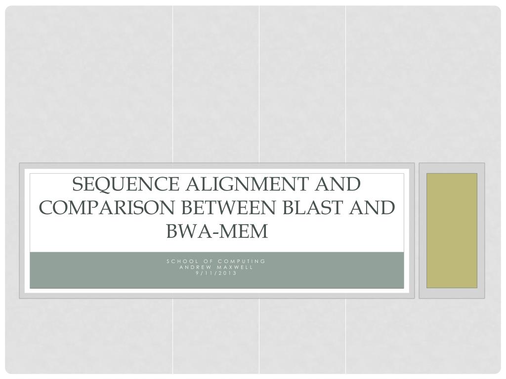 PPT - Sequence Alignment and comparison between BLAST and BWA- mem  PowerPoint Presentation - ID:1604452