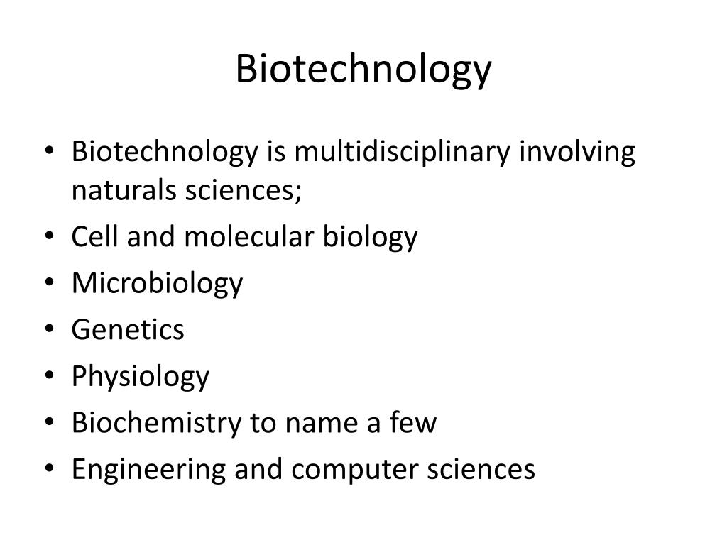 PPT An Introduction to Biotechnology PowerPoint Presentation, free