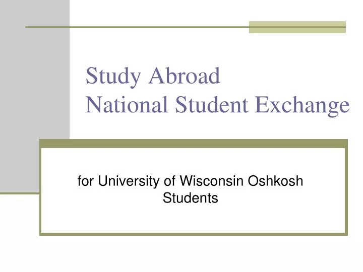study abroad national student exchange n.
