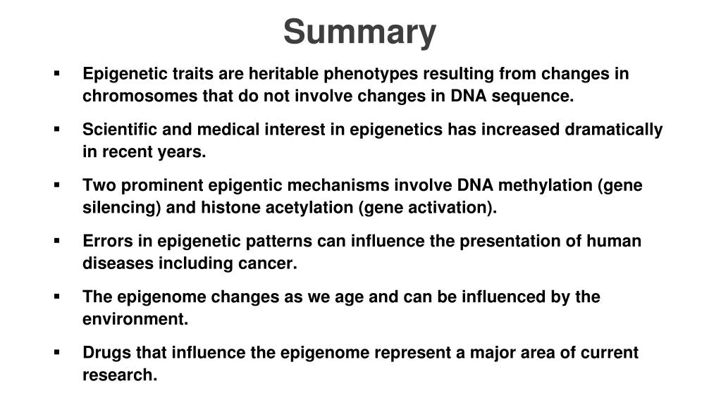 PPT - The Emerging Role of Epigenetics in Human Diseases PowerPoint ...