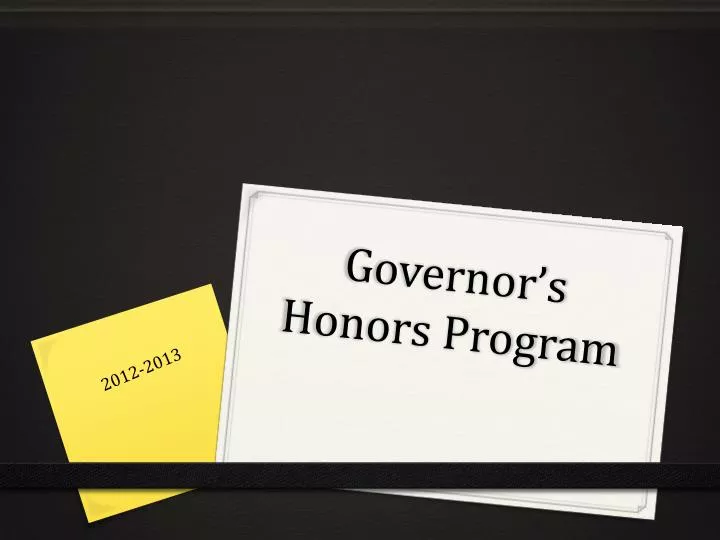 PPT Governor’s Honors Program PowerPoint Presentation, free download ID1605550