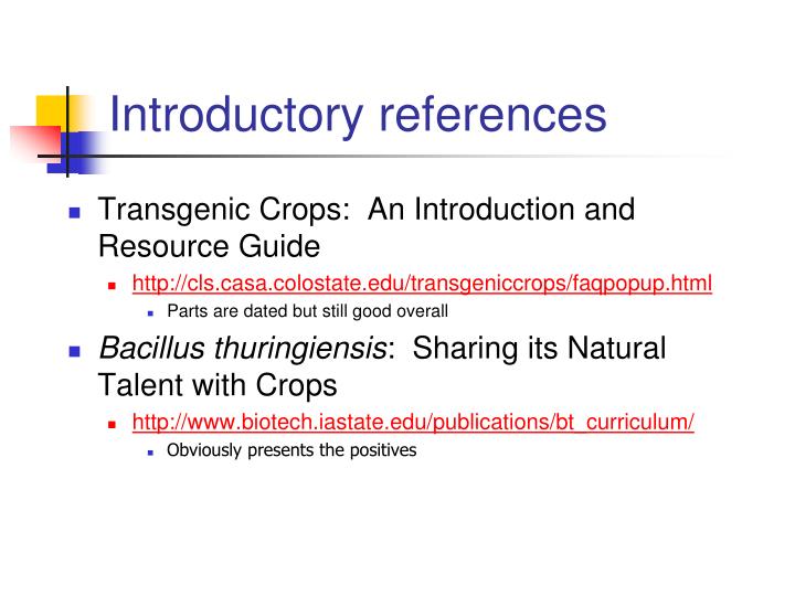 Natural Transgenic Organisms Natural Transgenic Organisms