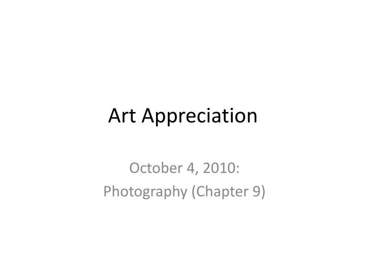 art appreciation n.