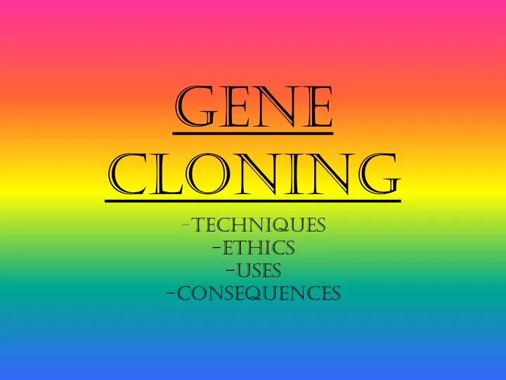 gene cloning n.