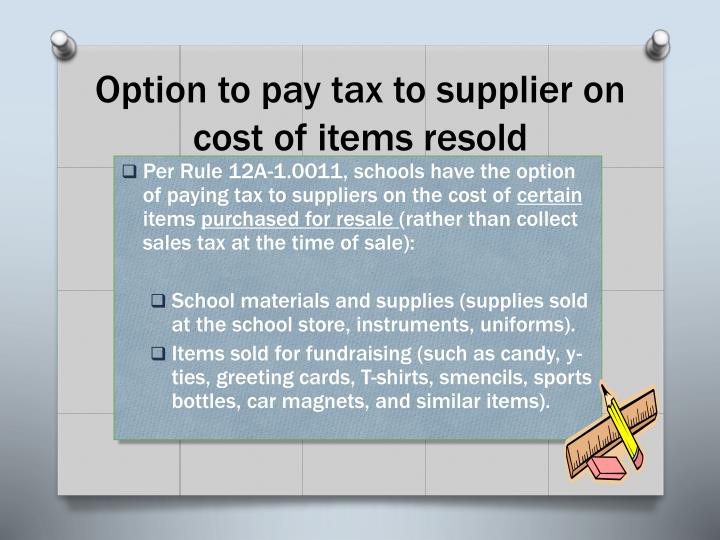 Paying taxes on option trading