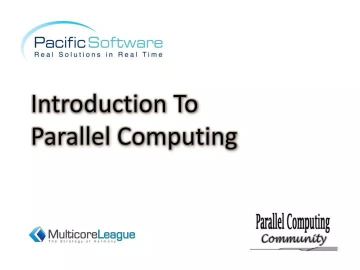 PPT - Introduction To Parallel Computing PowerPoint Presentation, free ...