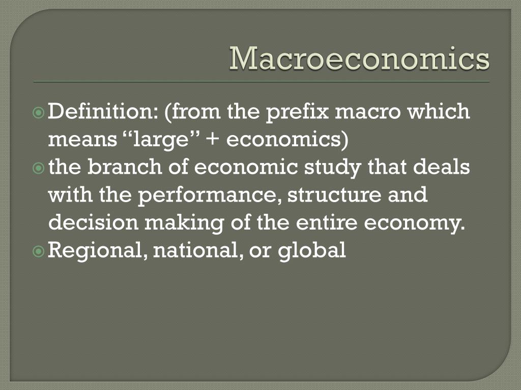 macroeconomics definition essay