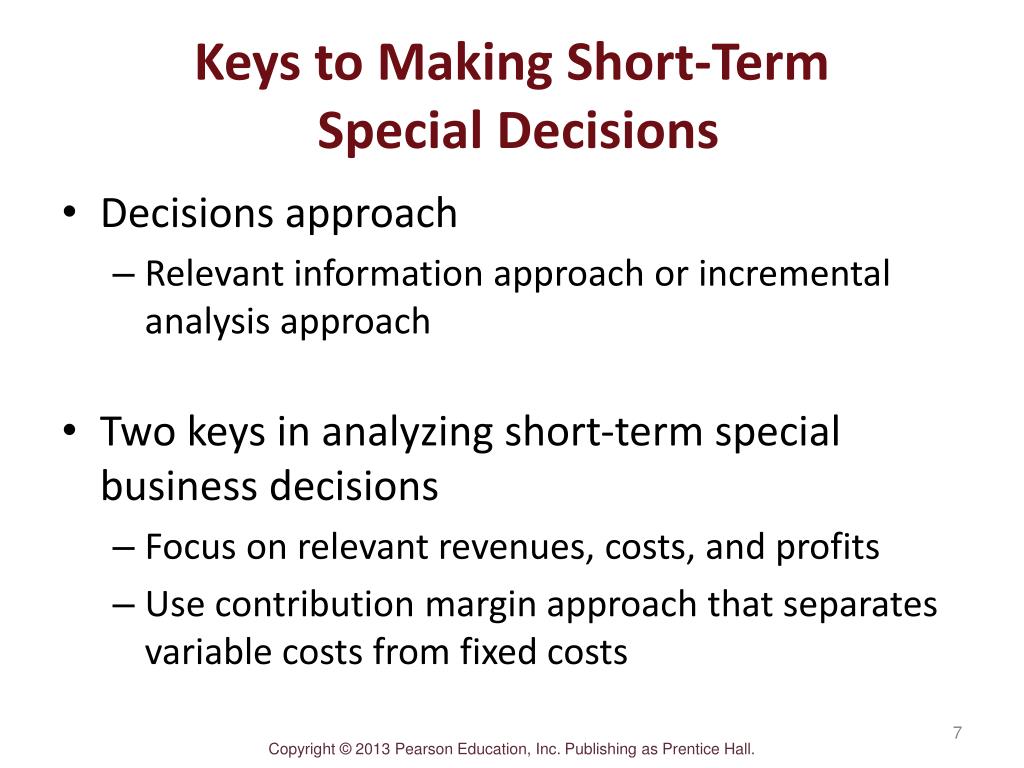 In Making Short Term Business Decisions What Should You Do PPT - Relevant Costs for Short-Term Decisions PowerPoint Presentation