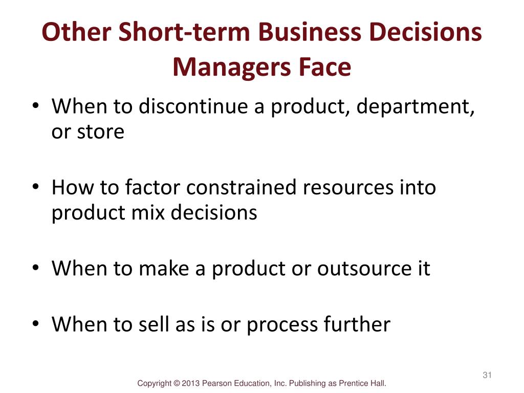 In Making Short Term Business Decisions What Should You Do PPT - Relevant Costs for Short-Term Decisions PowerPoint Presentation