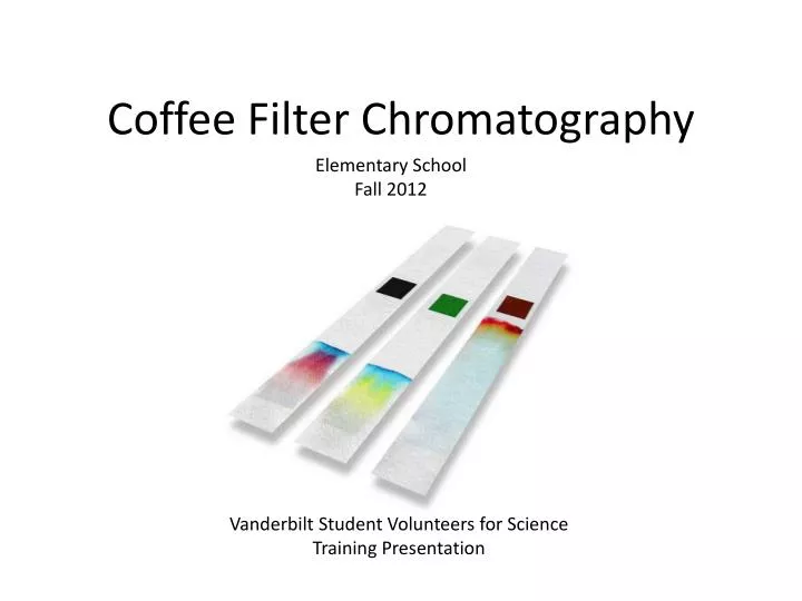 coffee filter chromatography n.