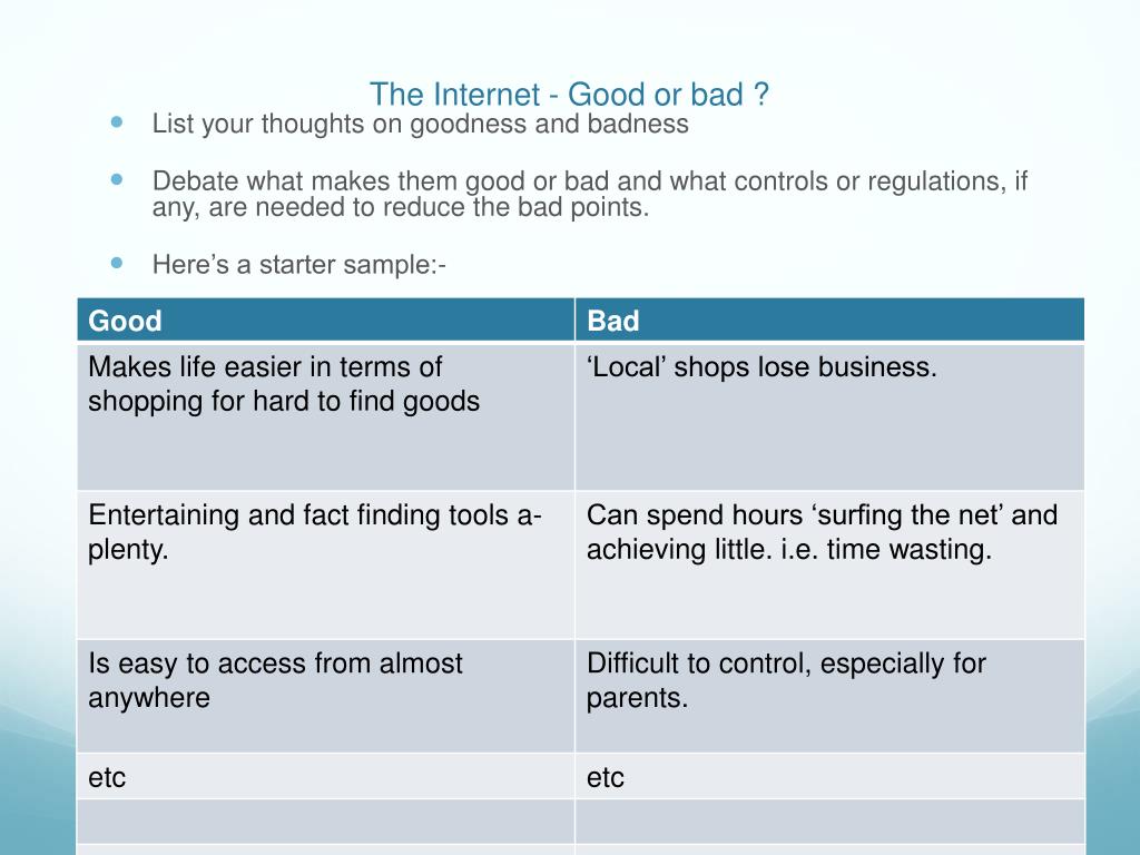 internet good or bad for students essay
