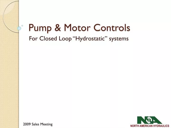 PPT Pump & Motor Controls PowerPoint Presentation, free download ID1609483