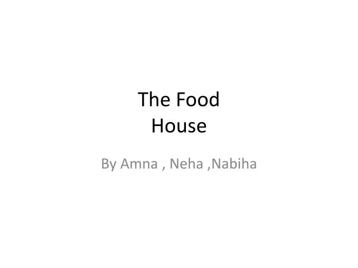 the food house n.