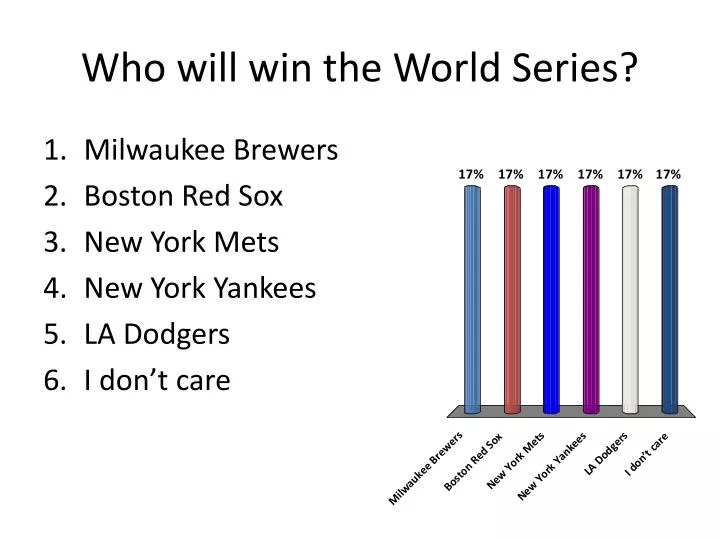 who will win the world series n.