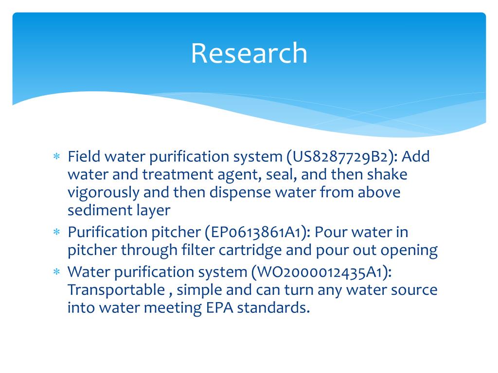 research topics in water purification