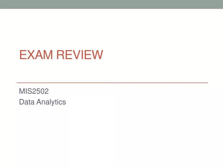 exam review n.