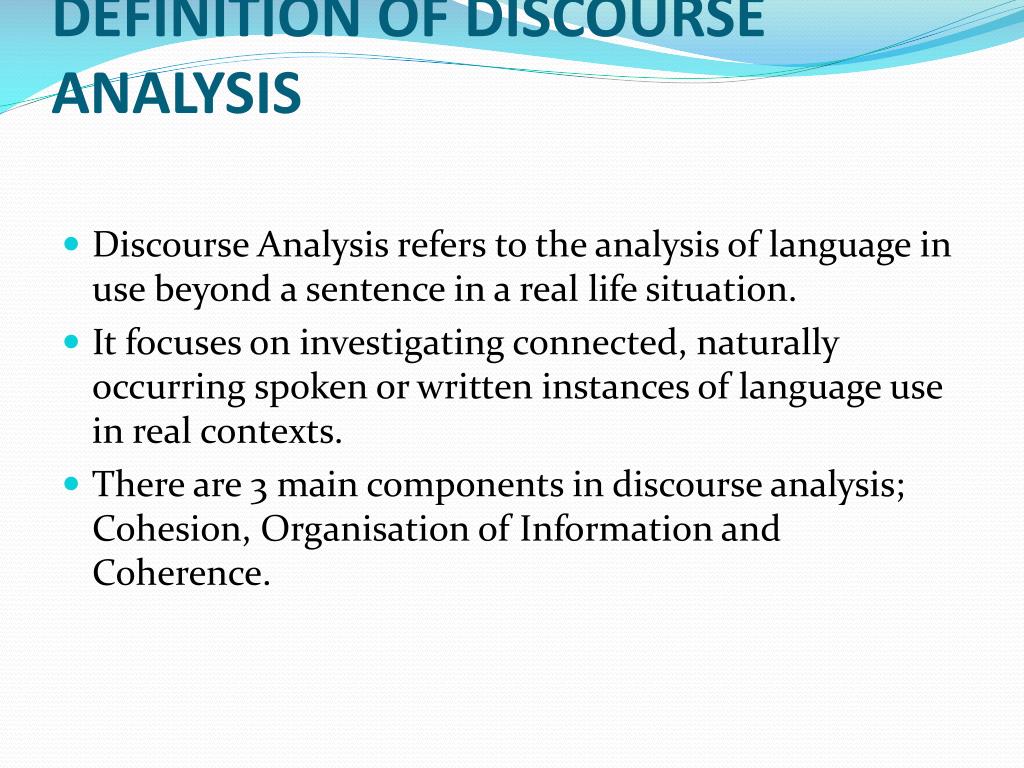define discursive analysis
