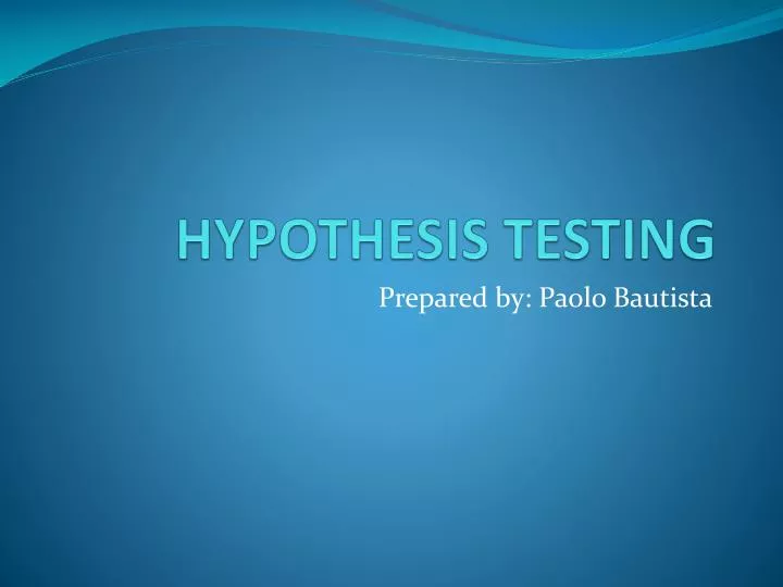 hypothesis testing power point