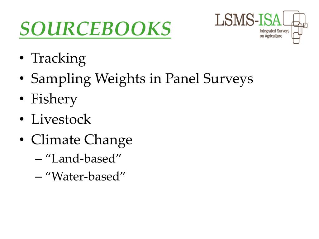 PPT Living Standards Measurement StudyIntegrated Surveys on