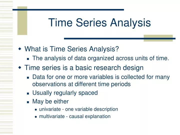 define analysis of time series