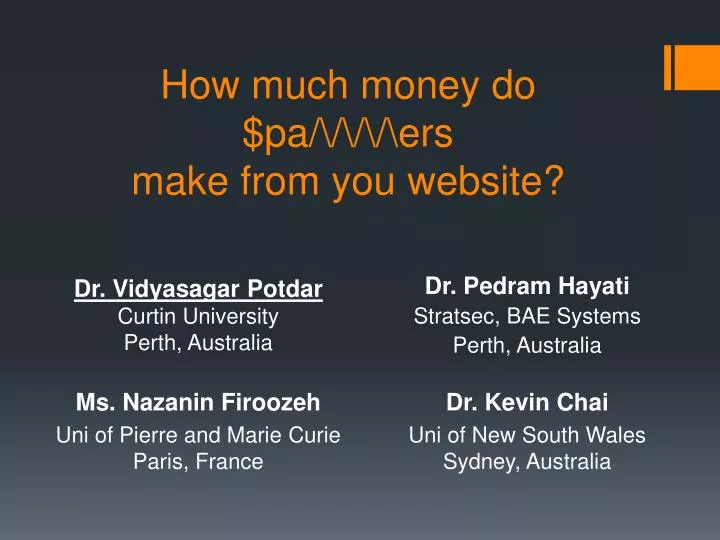 PPT How much money do pa/\/\/\/\ers make from you website