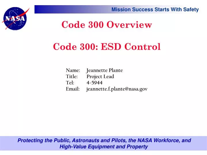 PPT Code 300 Overview Code 300 ESD Control PowerPoint Presentation, free download ID1614446