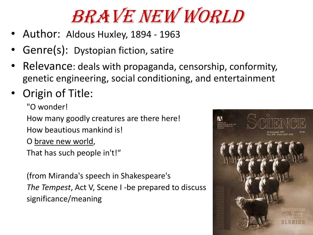 brave new world presentation