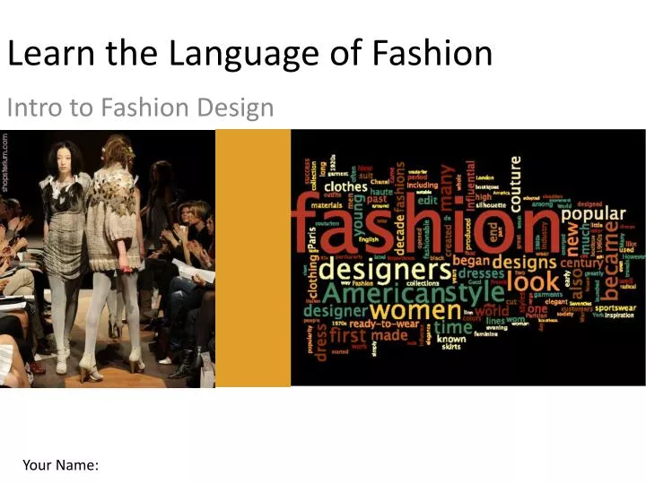 PPT - Learn the Language of Fashion PowerPoint Presentation, free 