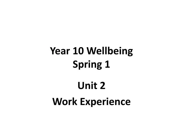 year 10 wellbeing spring 1 n.