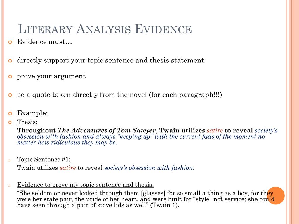 literary analysis essay powerpoint