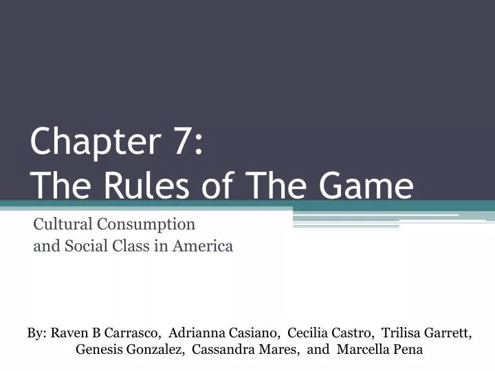 PPT Chapter 7 The Rules Of The Game PowerPoint Presentation Free ppt-chapter-7-the-rules-of-the-game-powerpoint-presentation-free