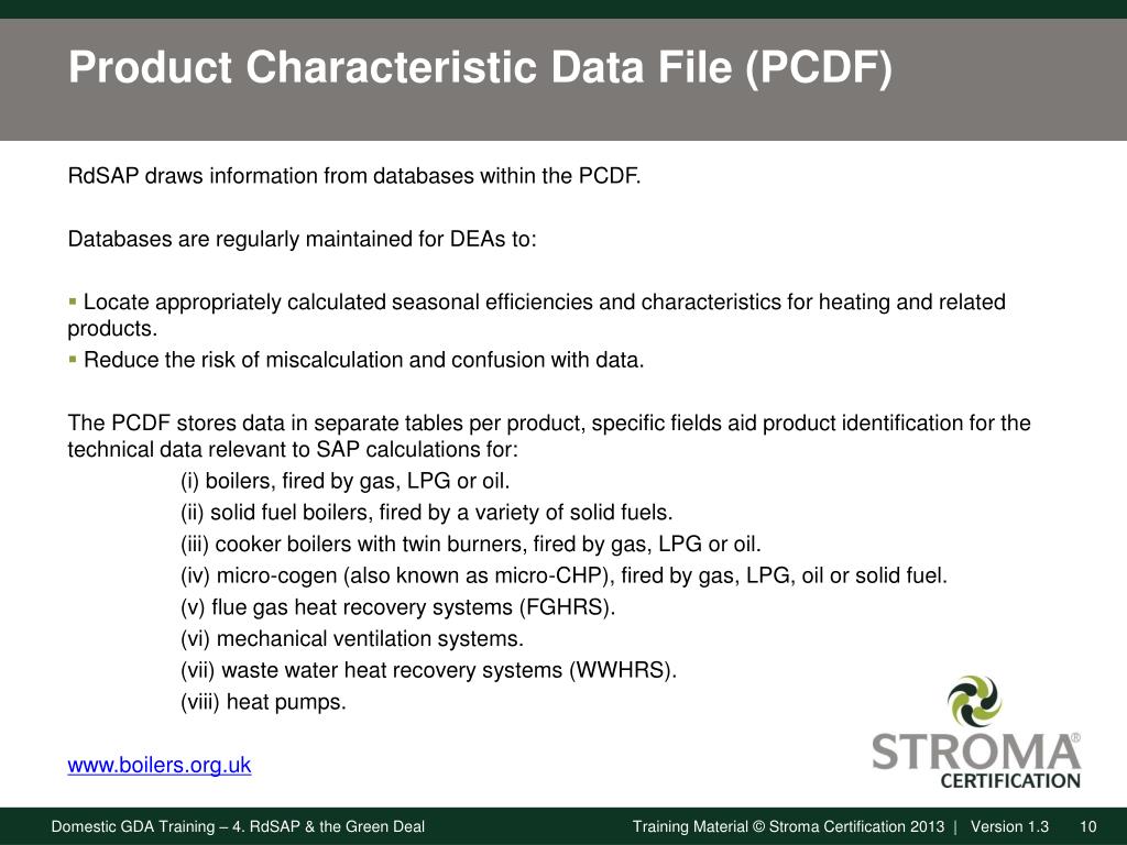 Rdsap Software PPT - ABBE Level 3 Diploma in Domestic Green Deal Advice 4. RdSAP & the ...