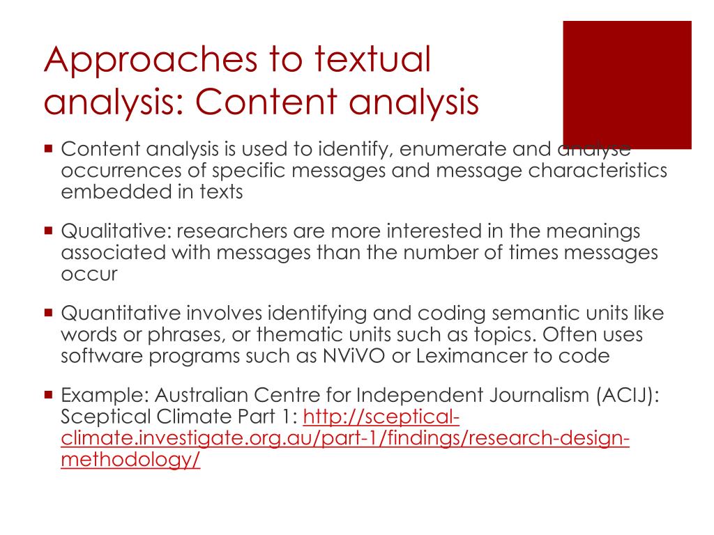 textual analysis in quantitative research