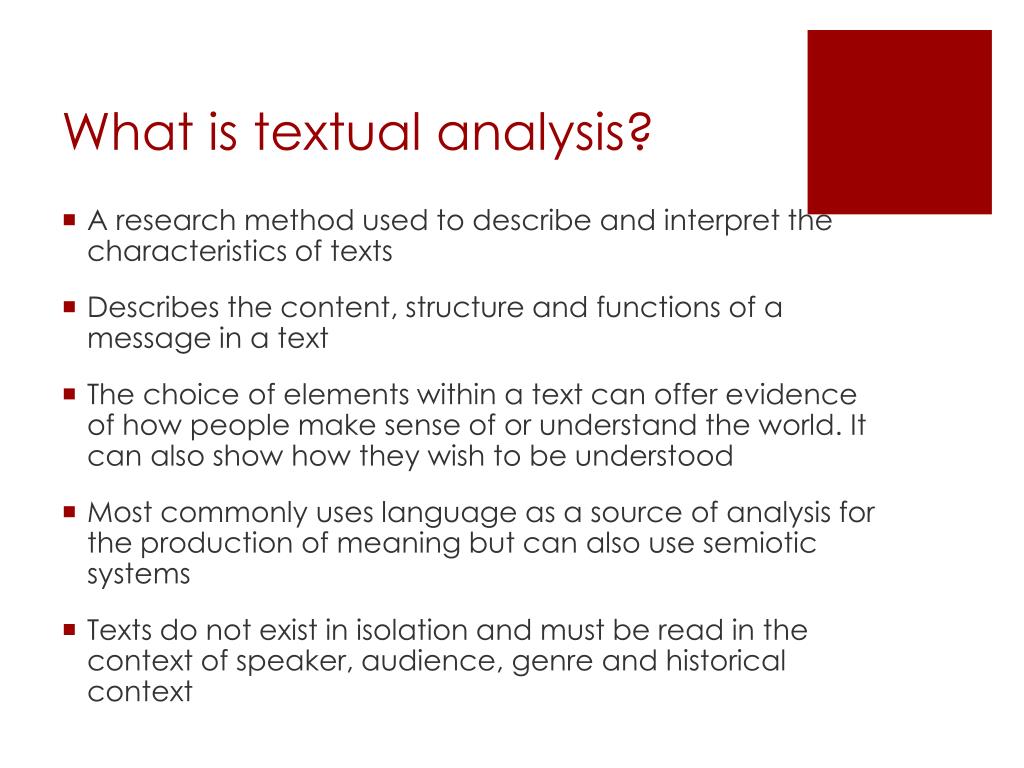 what is textual analysis research method