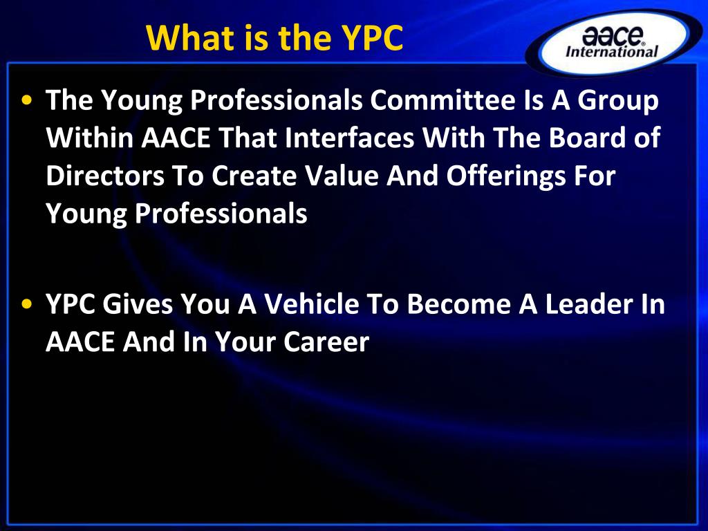 PPT - AACE Southern California Section / Young Professionals Committee ...