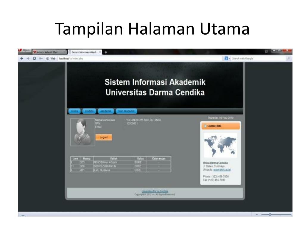 PPT - RANCANG BANGUN SISTEM INFORMASI AKADEMIK BERBASIS WEB DI ...
