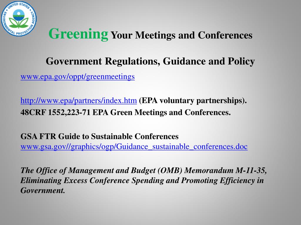 Ppt Greening Your Meetings And Conferences Epa Guidelines Powerpoint Ppt Greening Your Meetings And Conferences Epa Guidelines Powerpoint