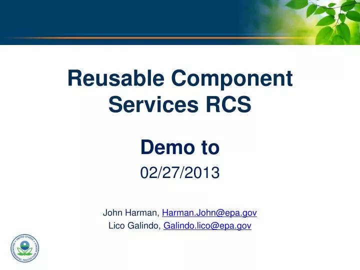 reusable component services rcs n.