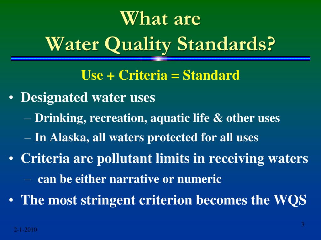 federal water quality standards