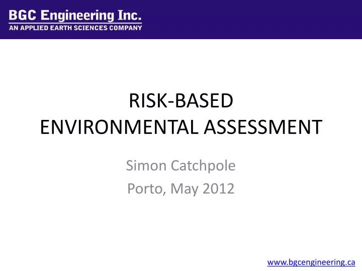 risk based environmental assessment n.