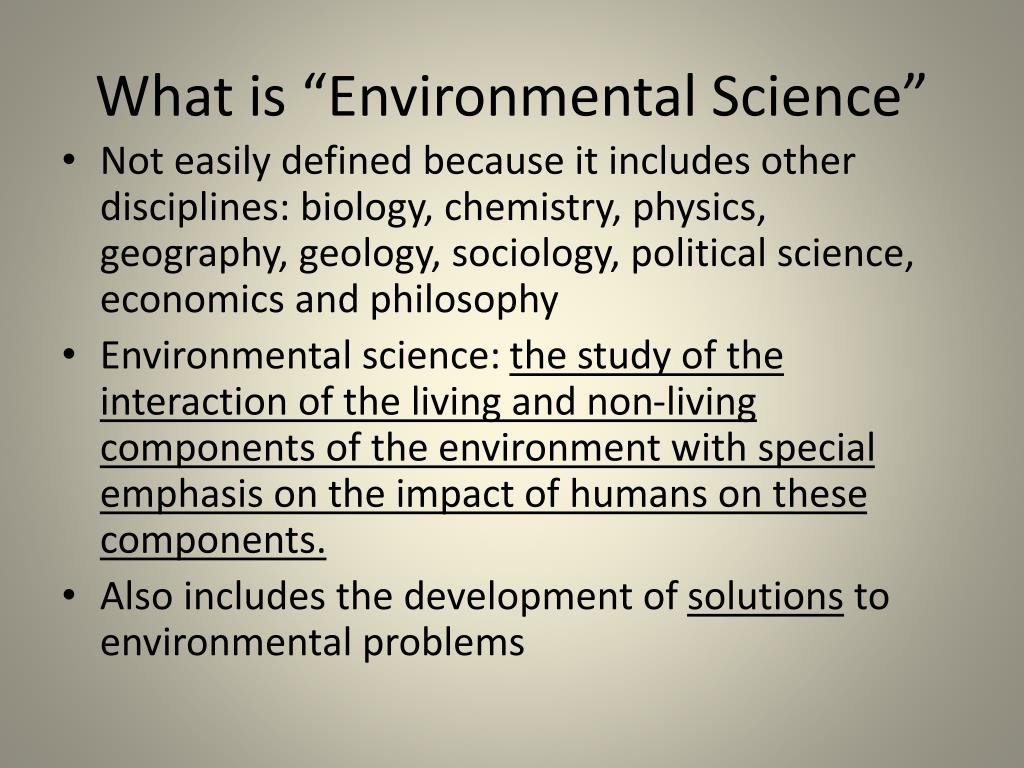 how do you define environmental science