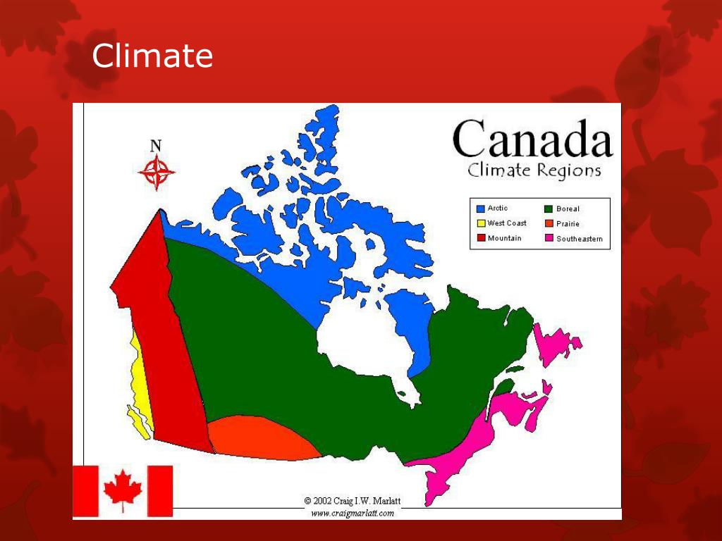 Природные зоны в пределах канады. Карта природных зон Канады. Климат Канады карта. Карта климатических зон Канады. Климатическая карта Канады.