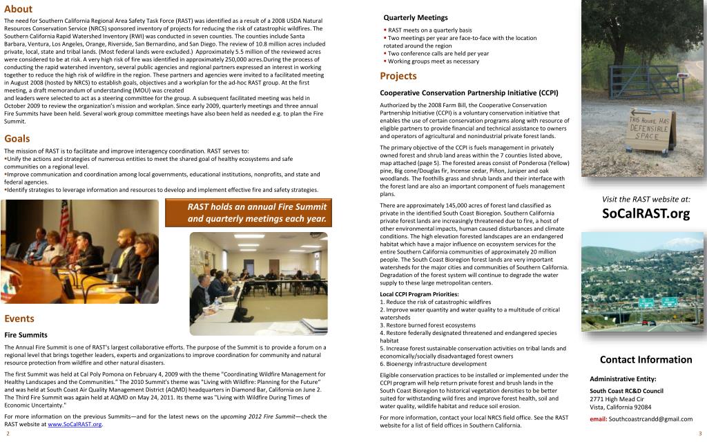 Socal Rast PPT - Southern California Regional Area Safety Taskforce (RAST ...