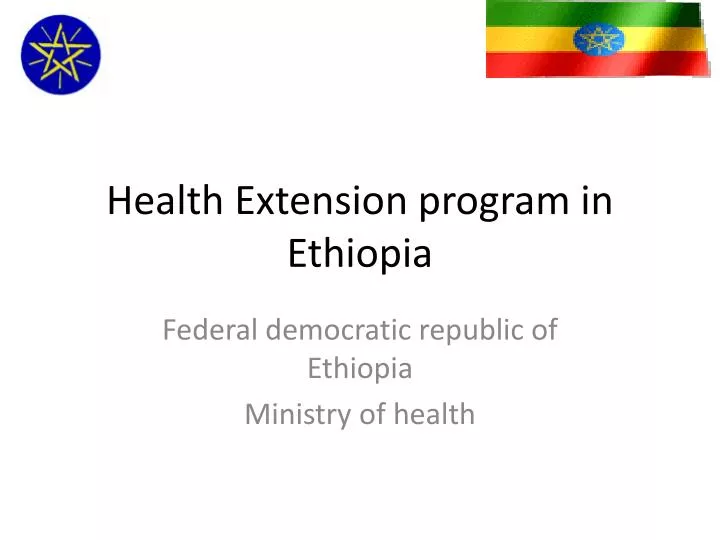 health extension program in ethiopia n.